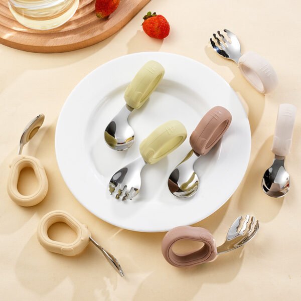 Kids Training Spoon & Fork Set - Image 4