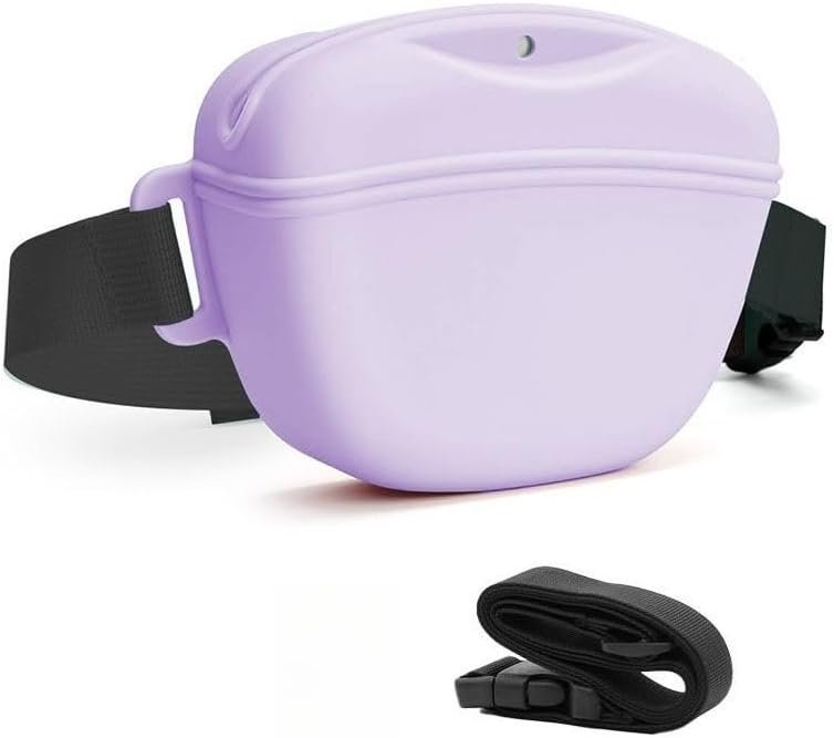 Silicone dog training treat pouch belt hands-free adjustable waist pack main view