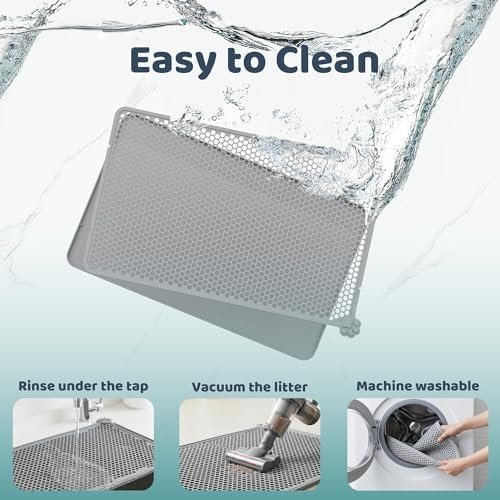 Soft and paw-friendly silicone cat litter mat