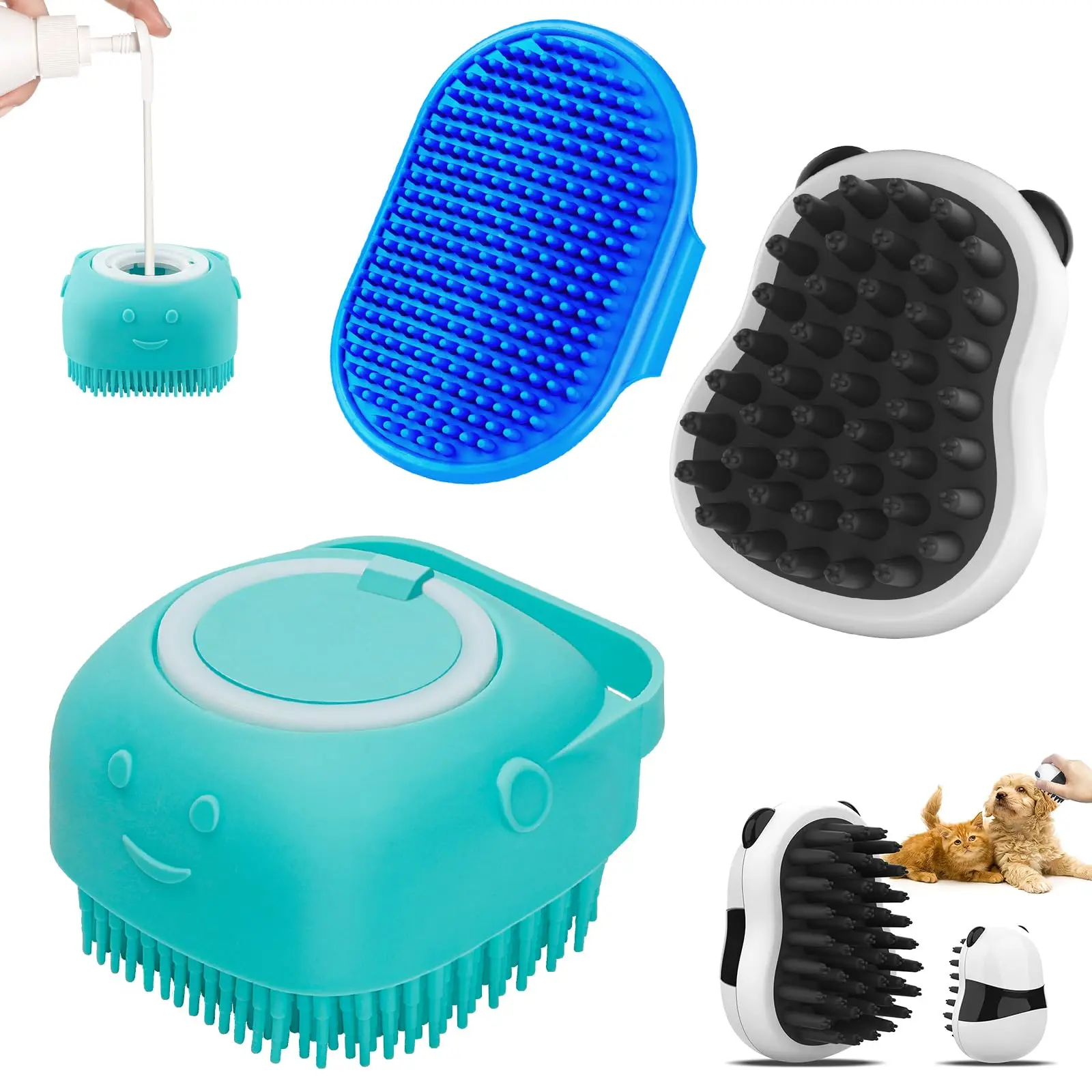 Food-grade Silicone Pet Bath Brush BPA-free