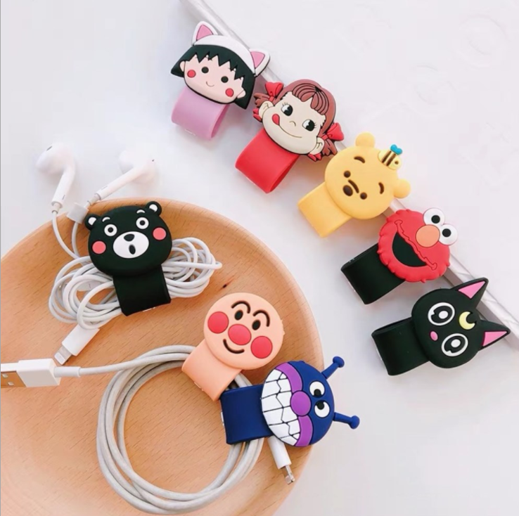 Custom silicone PVC cable winder earphone organizer OEM manufacturer B2B