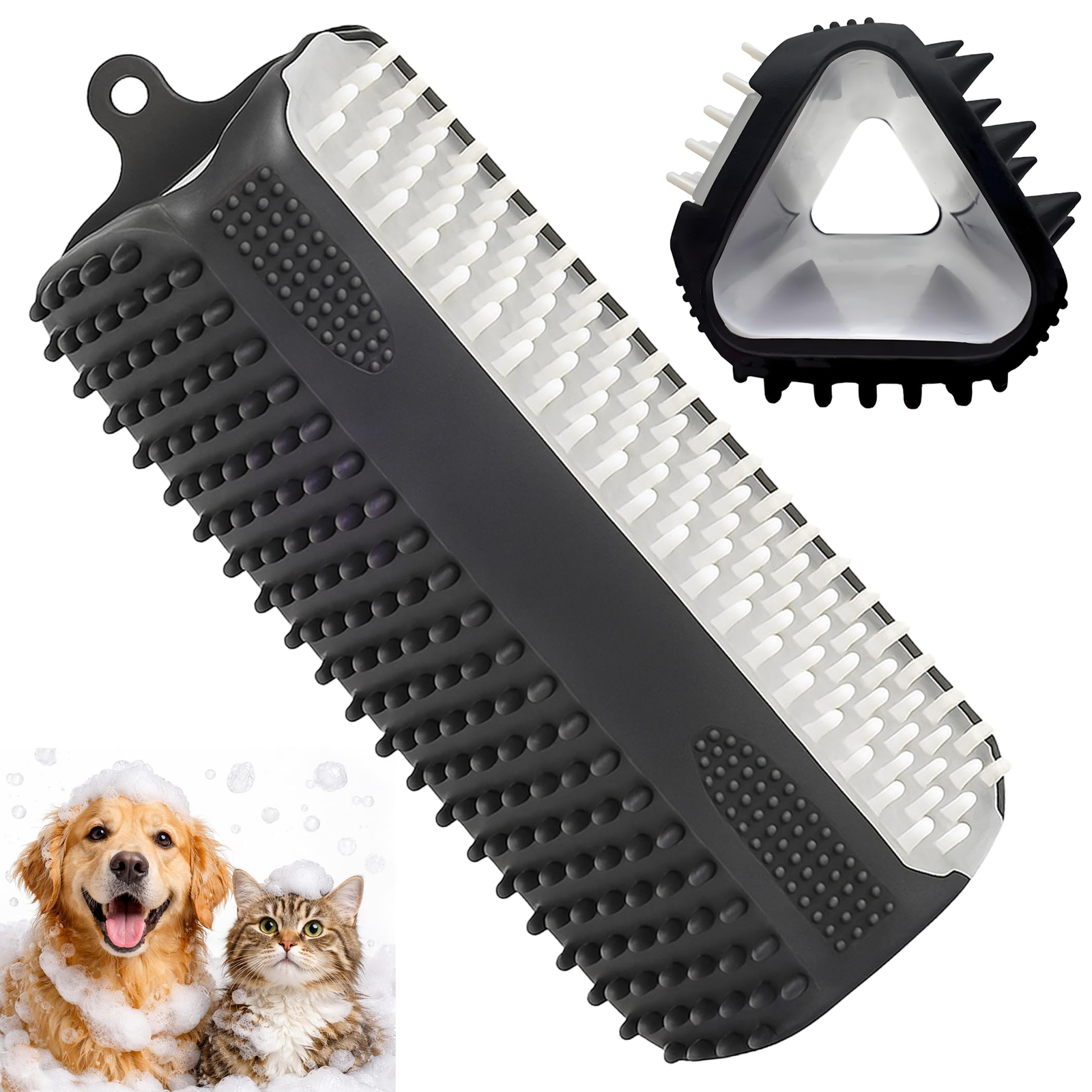 Silicone Pet Brush Deshedding Massage Deep Clean