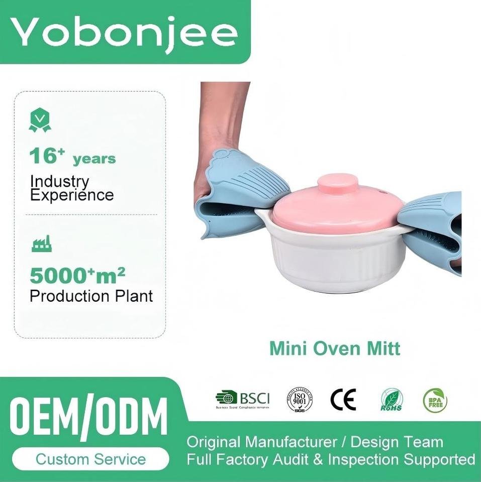 Food Grade Silicone Oven Mitts OEM Manufacturer Yobonjee